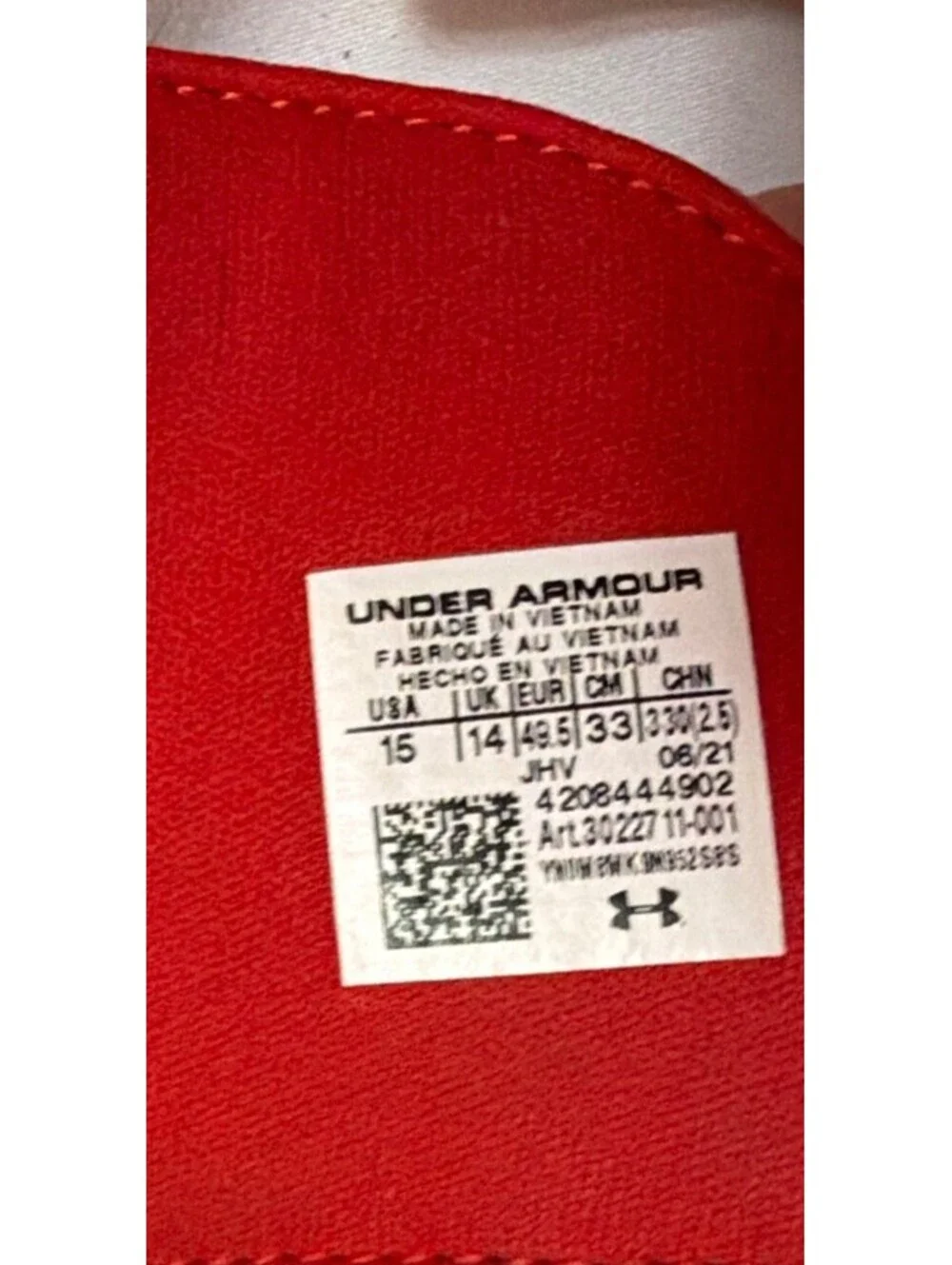 Under Armour Black Red Slides Sandals Mens sz 15 Shoes Adjustable Soft